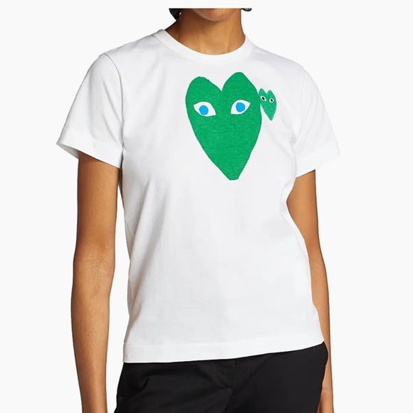 Comme des Garçons PLAY Double Heart T-Shirt - Picture 8 of 10